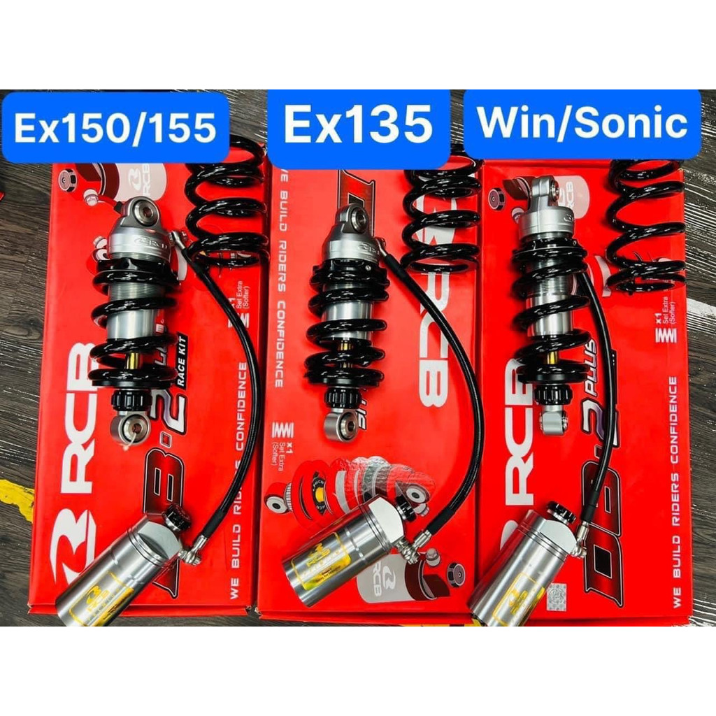 PHUỘC RCB DB2 PLUS LINE ĐEN TY VÀNG SƠN LẠI CÓ XOAY EX135/150/155 - WINNER/SONIC