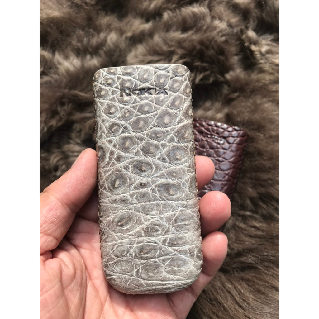 Bao da điện thoại Nokia 8800 Cá Sấu - Bao da cá sấu thật - Bao da dây rút trong Nokia 8800