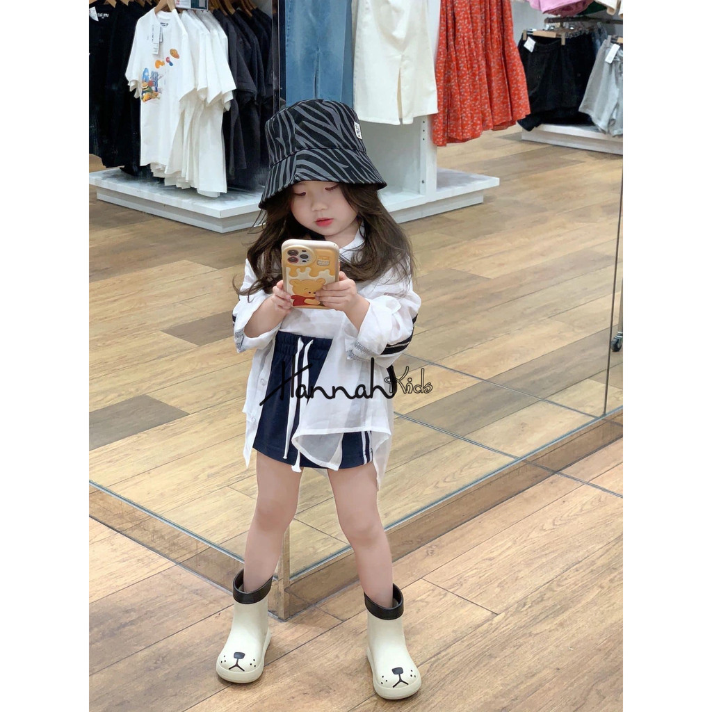 Set Áo Ba Lỗ Chân Váy Cotton Kèm Áo Khoác Cho Bé 8-42Kg, Set Váy Áo Thun Kèm Áo Khoác Mùa Hè Cho Bé Gái HANNAH KIDS