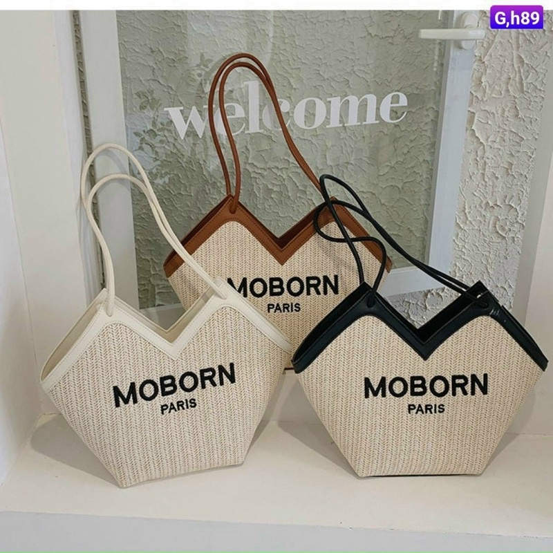 Túi Cói Đi Biển MoBorn, Túi Đeo Chéo Xách Tay Du Lịch Thời Trang Cao Cấp Cho Nữ