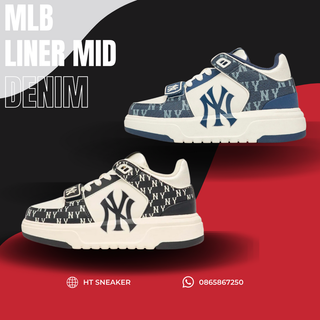 Giày mlb chunky liner mid monogram | giày thể thao mlb liner cổ mid fullbox - 3asxlm13n-50bks