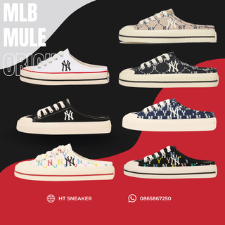 Giày đạp gót nữ MLB mule thời trang | Giày sục không gót mlb hot trend 2023