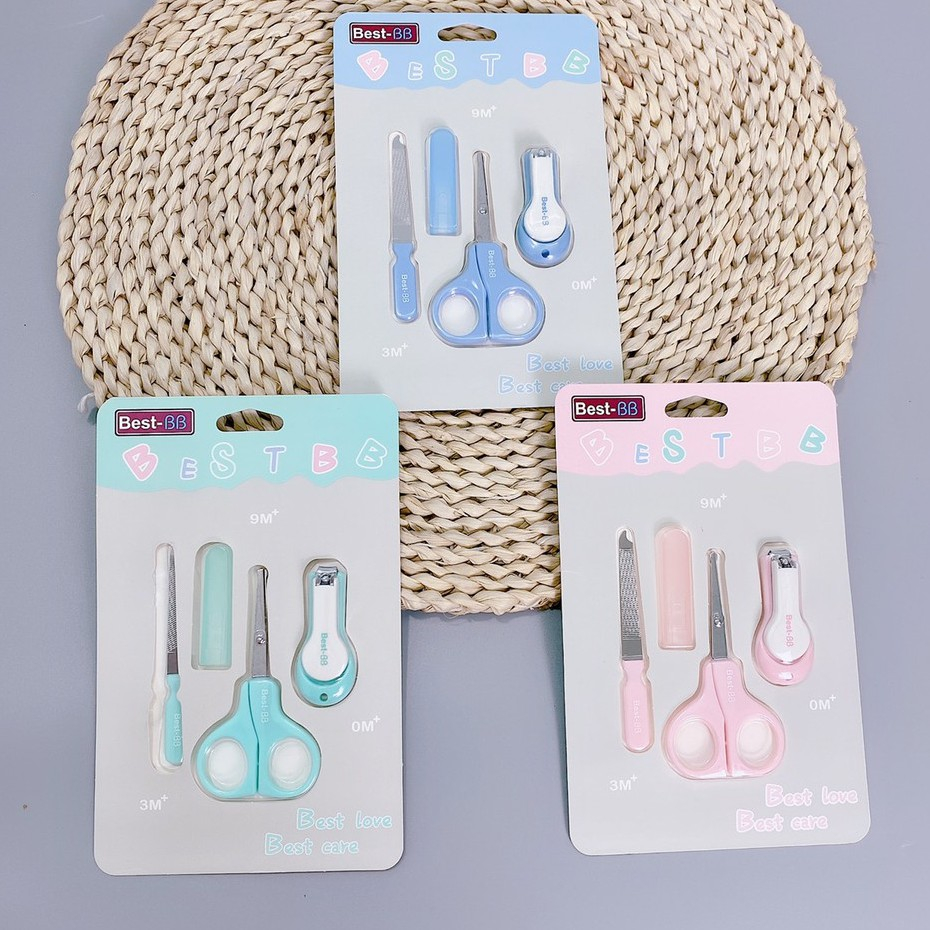 Bộ kéo bấm móng tay 3 chi tiết an toàn cho bé từ sơ sinh