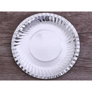 Combo 10 cái dĩa giấy phủ bạc Hunufa 16cm