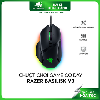 Chuột máy tính có dây - razer basilisk v3 - hàng chính hãng fpt