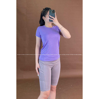 Áo das tay sọc ngang , quần legging lỡ Eothon60
