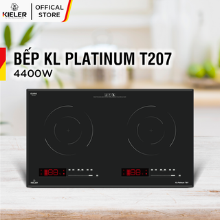 Bếp đôi điện từ Kieler KL-PLATINUM T207 mặt kính Euro Kieler Platinum, Bếp điện từ nhiều chức năng, cảm ứng chống tràn