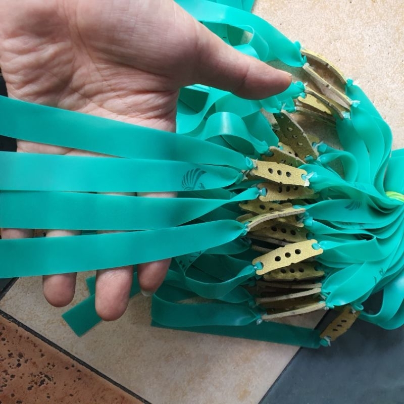 Dây thun super hunter xanh ngọc dày 0.7mm dài 150mm