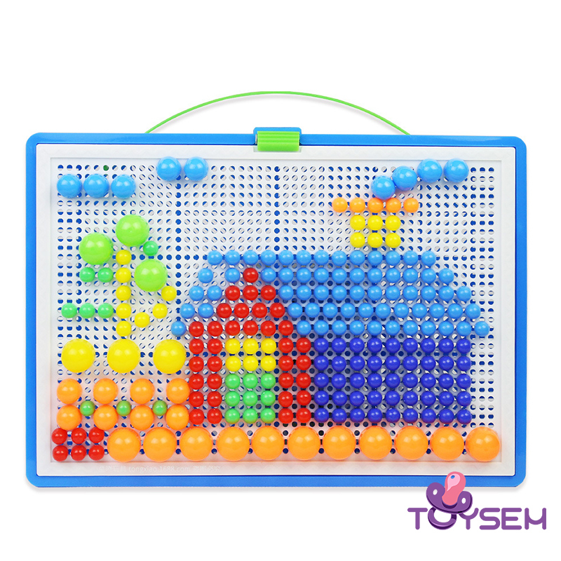 Đồ chơi lắp ghép hạt nấm đinh với 296 chi tiết giúp tay mắt linh hoạt và sáng tạo trí não cho trẻ - Quà tặng sinh nhật