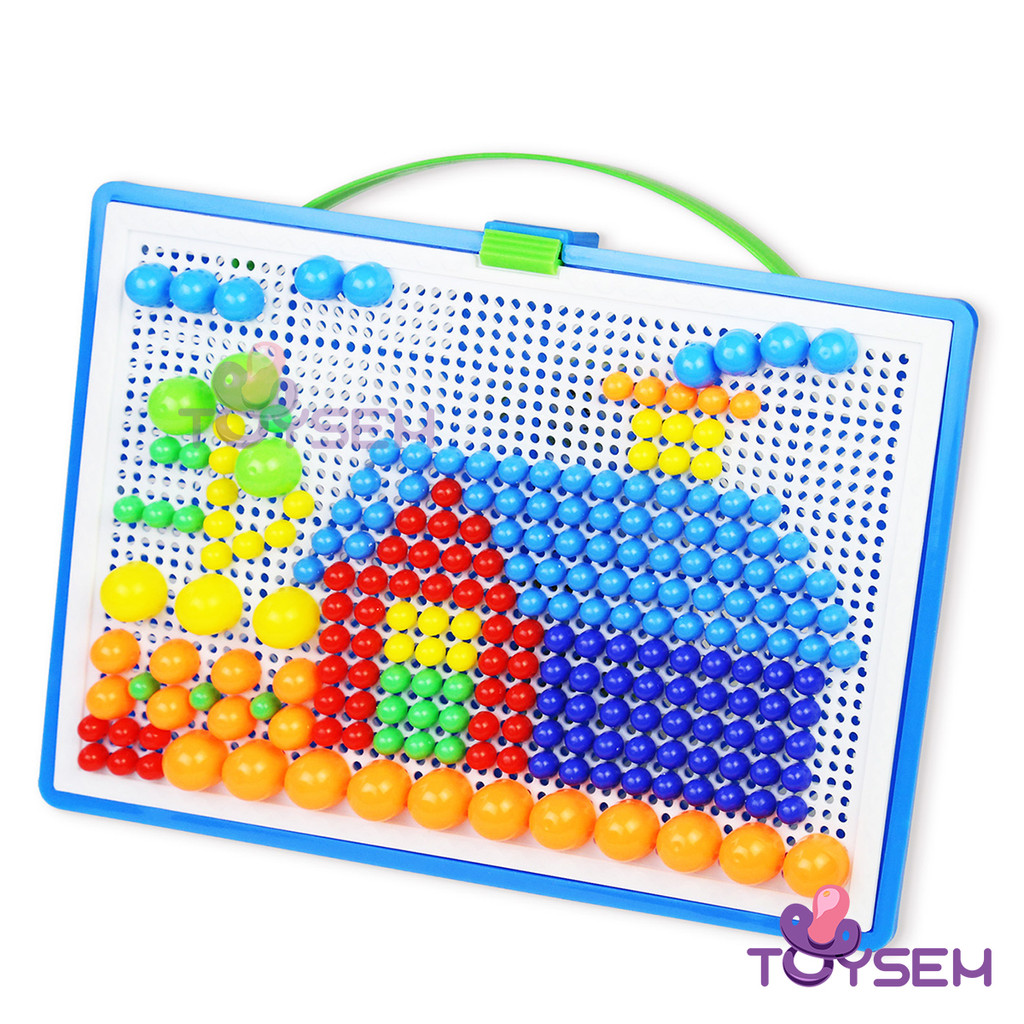 Đồ chơi lắp ghép hạt nấm đinh với 296 chi tiết giúp tay mắt linh hoạt và sáng tạo trí não cho trẻ - Quà tặng sinh nhật