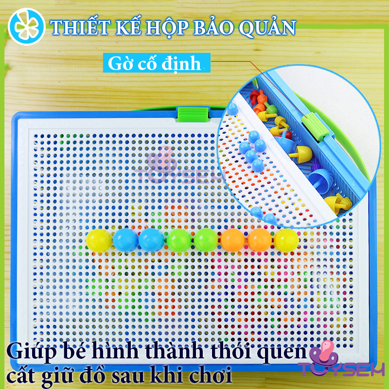 Đồ chơi lắp ghép hạt nấm đinh với 296 chi tiết giúp tay mắt linh hoạt và sáng tạo trí não cho trẻ - Quà tặng sinh nhật