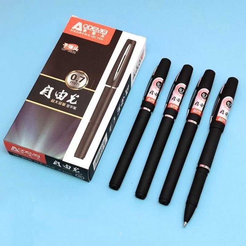 Bút gel odemei 0.7mm 1mm màu đỏ, đen luyện viết tiếng trung đẹp