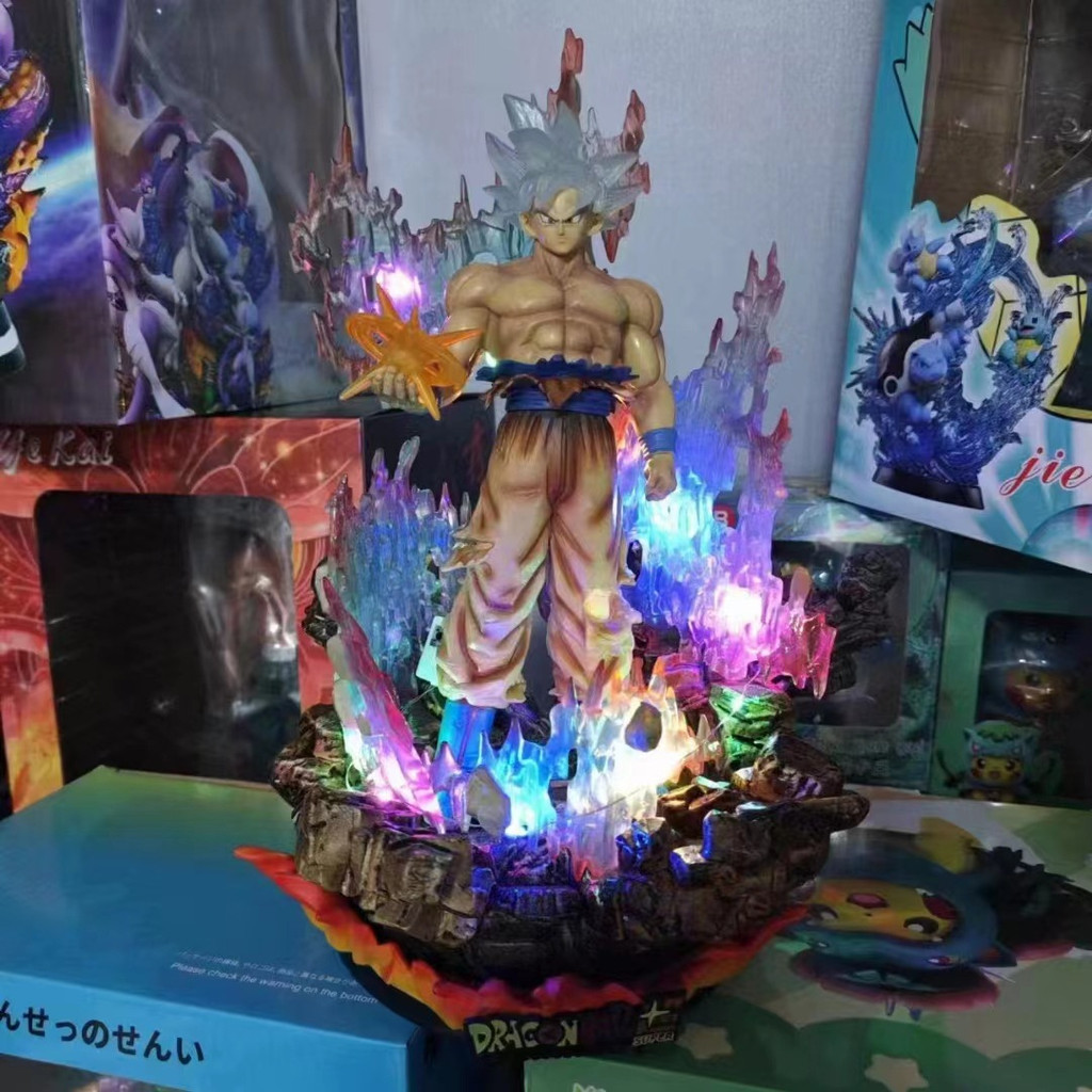 Mô Hình Son Goku Bản Năng Vô Cực 3 đầu thay đổi, cao 35 cm, có hộp màu - Mô hình Dragon Ball