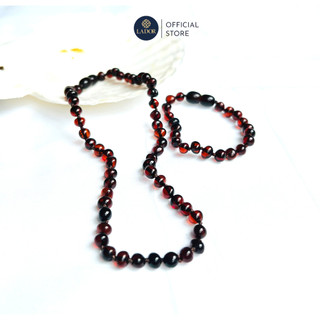 Vòng Hổ phách Amber tự nhiên màu Cherry sang chảnh cho bé - Trang sức Lador - LD00046
