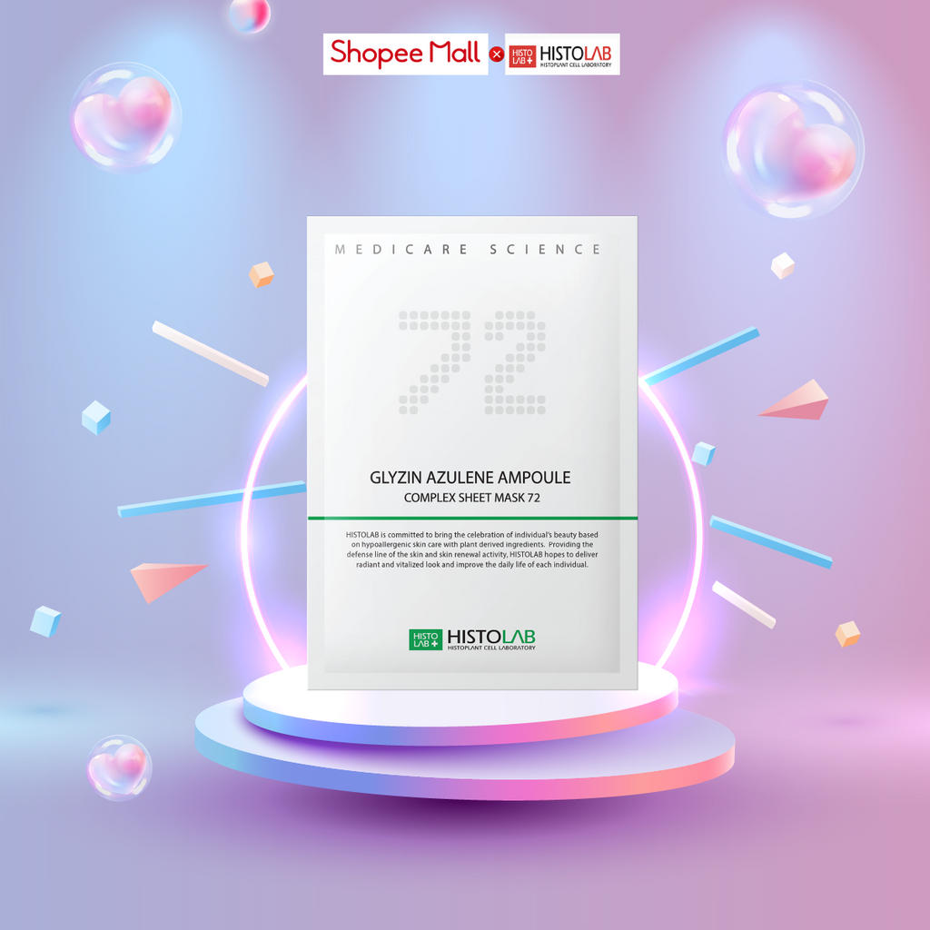 Mặt Nạ Giấy Loại Bỏ Mụn HISTOLAB Glyzin Azulene Ampoule Complex Sheet Mask 72 - Loại Bỏ Mụn , Phục Hồi Da Nhanh Chóng