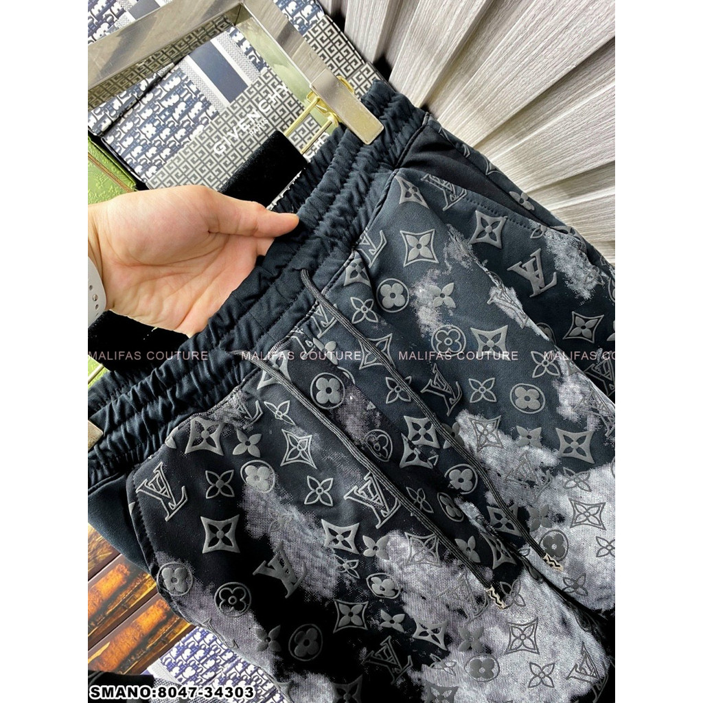 [Hàng đẹp] Bộ Quần Áo Nam Mùa Hè Vân Lv Nhung Mềm Mịn Thoáng Mát Thời Trang Hè Cho Nam | BigBuy360 - bigbuy360.vn