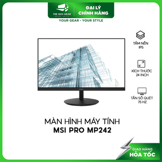 Màn Hình Máy Tính - MSI Pro MP243 (24inch/FHD/IPS/75Hz/5ms/250nits/HDMI+Dsub+Audio) - Hàng Chính Hãng Bảo Hành 3 năm