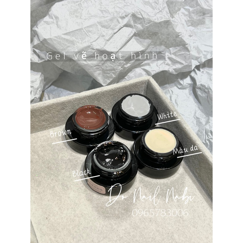 Gel vẽ hoạt hình lẻ hũ có màu da siêu ứng dụng