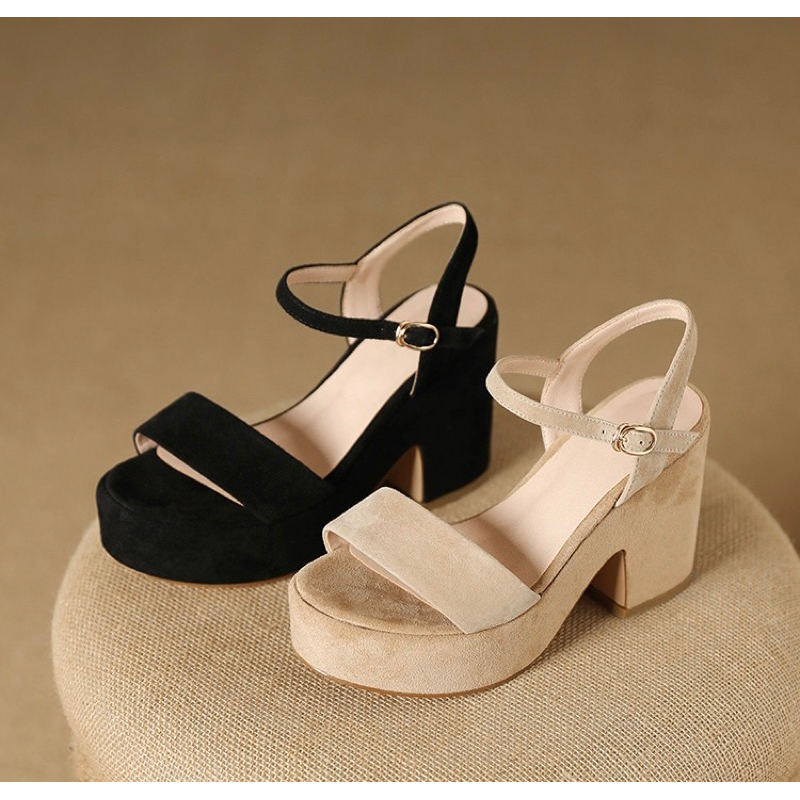 🌹 ORDER ✅ Giày quai ngang đế đúp 10cm 34-39