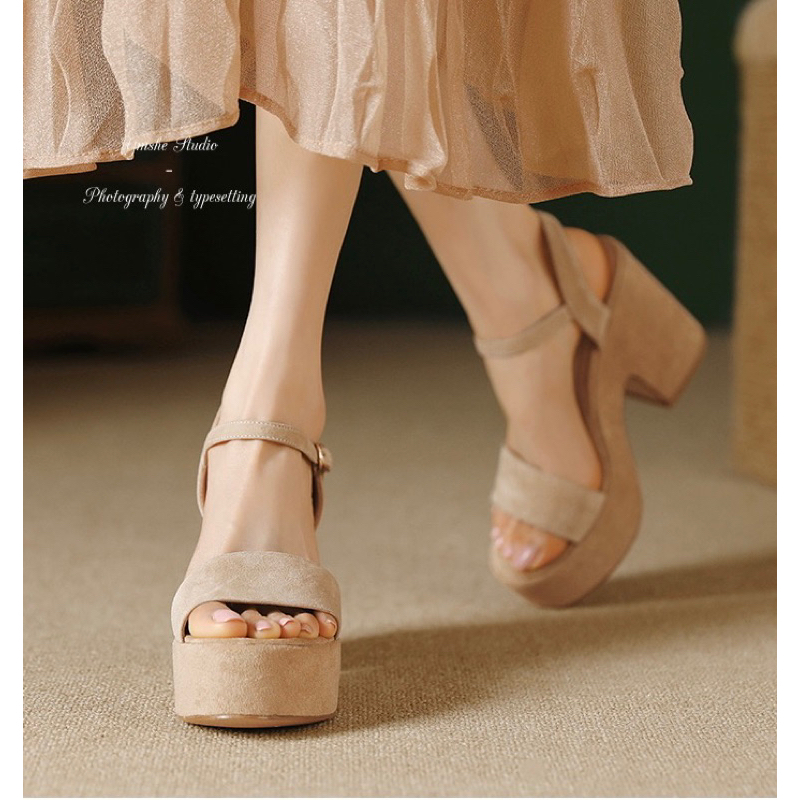 🌹 ORDER ✅ Giày quai ngang đế đúp 10cm 34-39