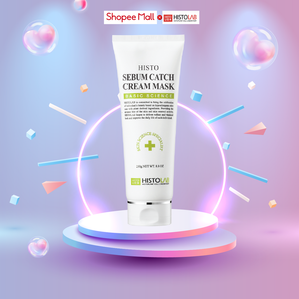 Mặt Nạ Loại Bỏ Mụn Dạng Kem HISTOLAB Histo Sebum Catch Cream Mask 250g - Giúp T- Mụn , Điều Tiết Bã Nhờn