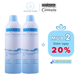Bộ 2 sản phẩm xịt khoáng dưỡng ẩm cấp nước cho da Dollania 400ml