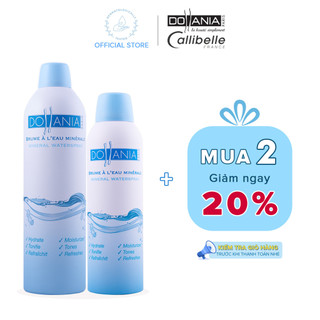 Bộ xịt khoáng dưỡng ẩm và cấp nước cho da Dollania 400ml và 150ml
