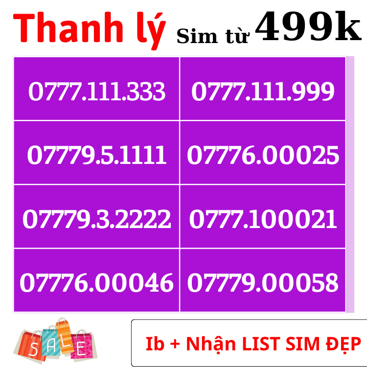 Sim TAM HOA Mobi số đẹp, 222, 000, 111, Sim đẹp ABAB, AABB dễ nhớ, Mobi đầu 09, 07 {Đăng ký chính chủ + Esim: Miễn Phí}