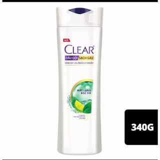 Dầu gội clear bạc hà mát lạnh sạch gàu 340g