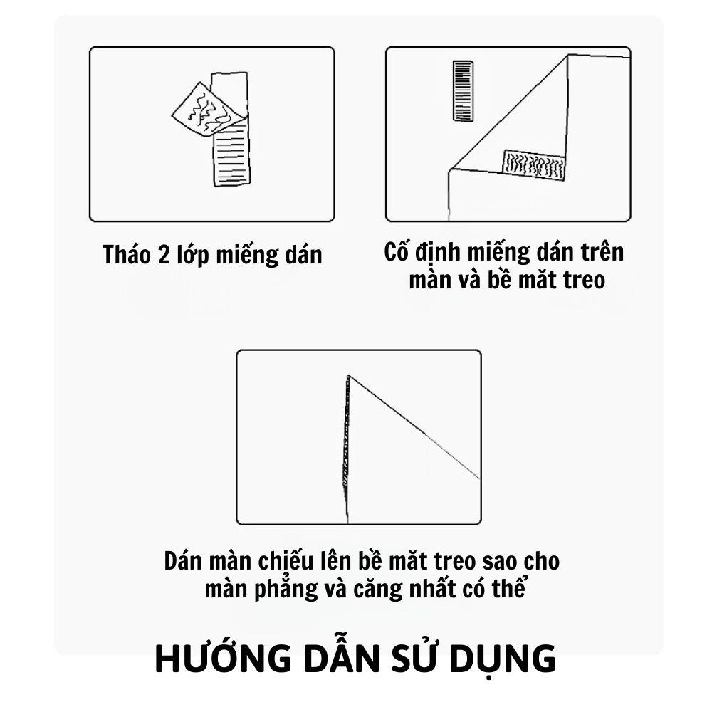 Màn Hình Máy Chiếu Tương Phản Cao Beemi Tăng Độ Nét Sáng Cho Hình Ảnh Treo Tường Có Thể Gấp Gọn B204