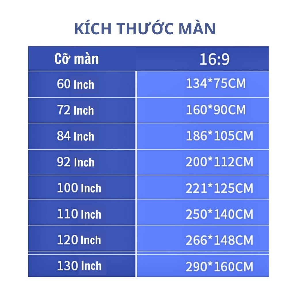 Màn Hình Máy Chiếu Tương Phản Cao Beemi Tăng Độ Nét Sáng Cho Hình Ảnh Treo Tường Có Thể Gấp Gọn B204