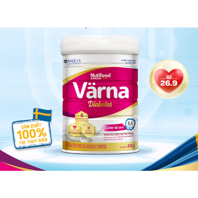 Sữa bột VArna Diabetes Lon 850g