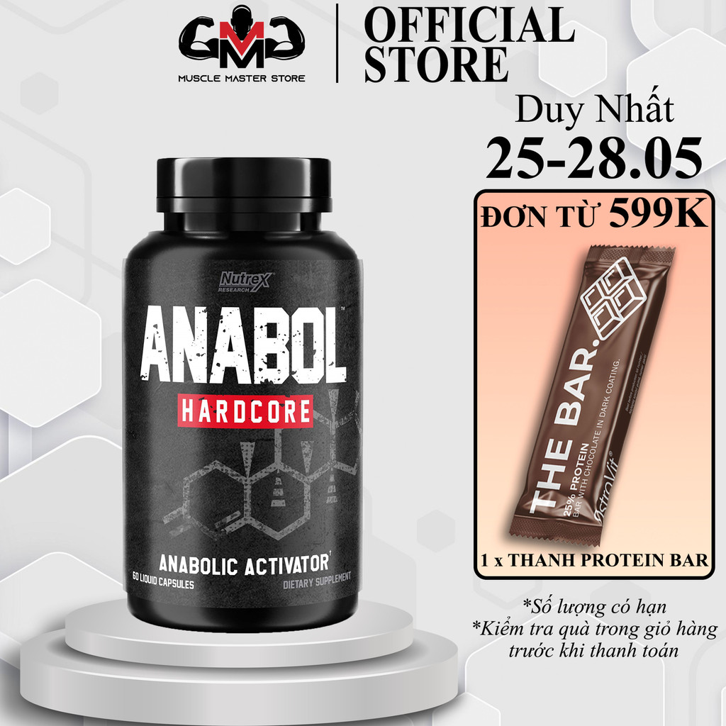 Thực Phẩm Bổ Sung Tăng Tổng Hợp Protein Phát Triển Cơ Nutrex ANABOL 60 Viên