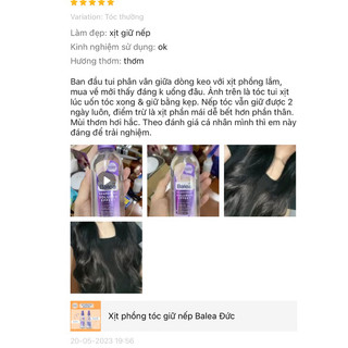Xịt phồng tóc giữ nếp Balea Đức