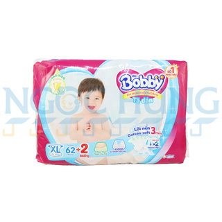Tã dán Bobby size XL 62 miếng (12-17kg)