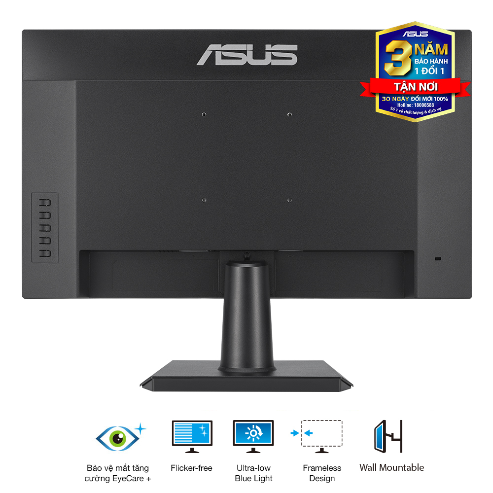 Màn Hình ASUS VA24EHF 23.8" IPS 1ms MPRT 100Hz Viền Mỏng Bảo Vệ Mắt