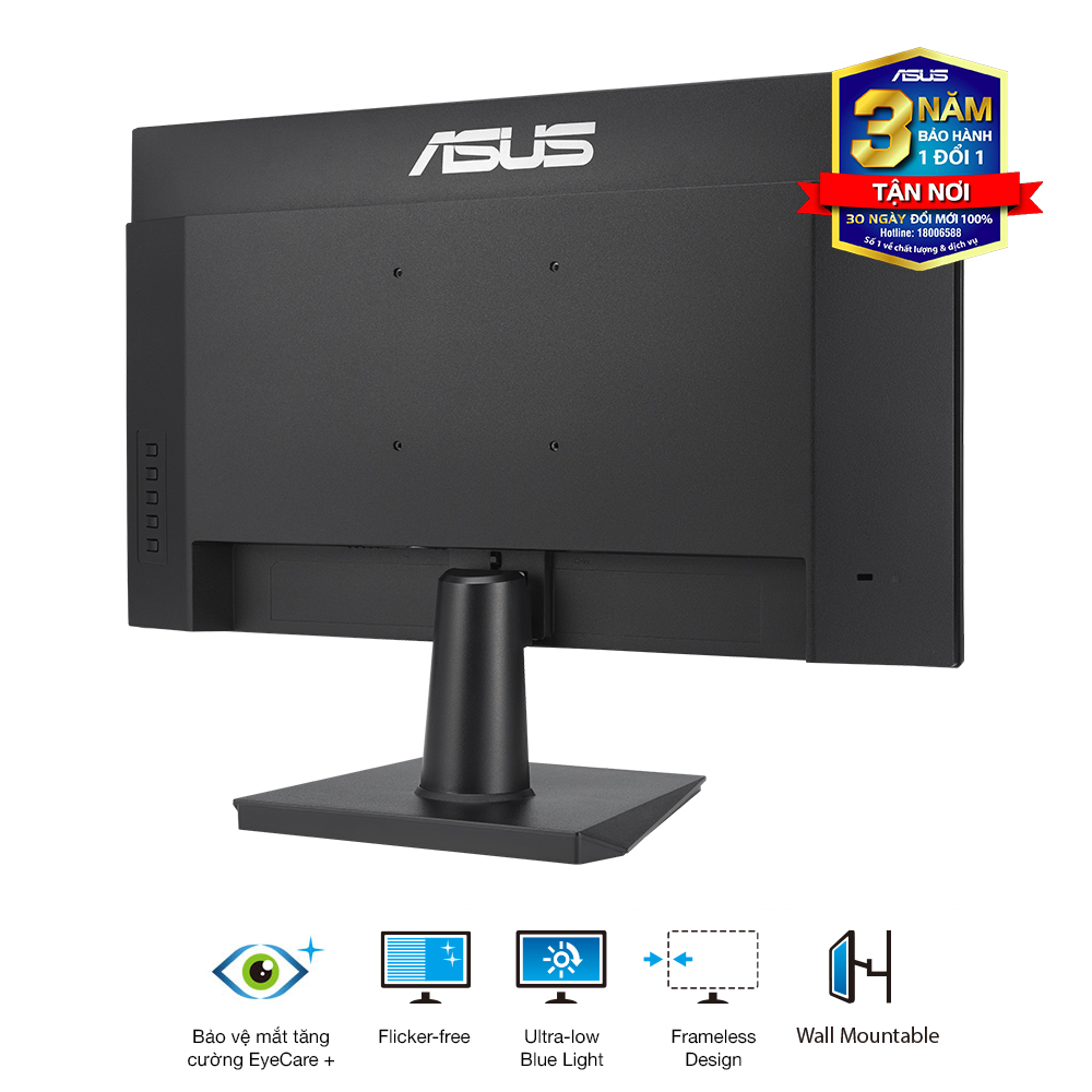 Màn Hình ASUS VA24EHF 23.8" IPS 1ms MPRT 100Hz Viền Mỏng Bảo Vệ Mắt