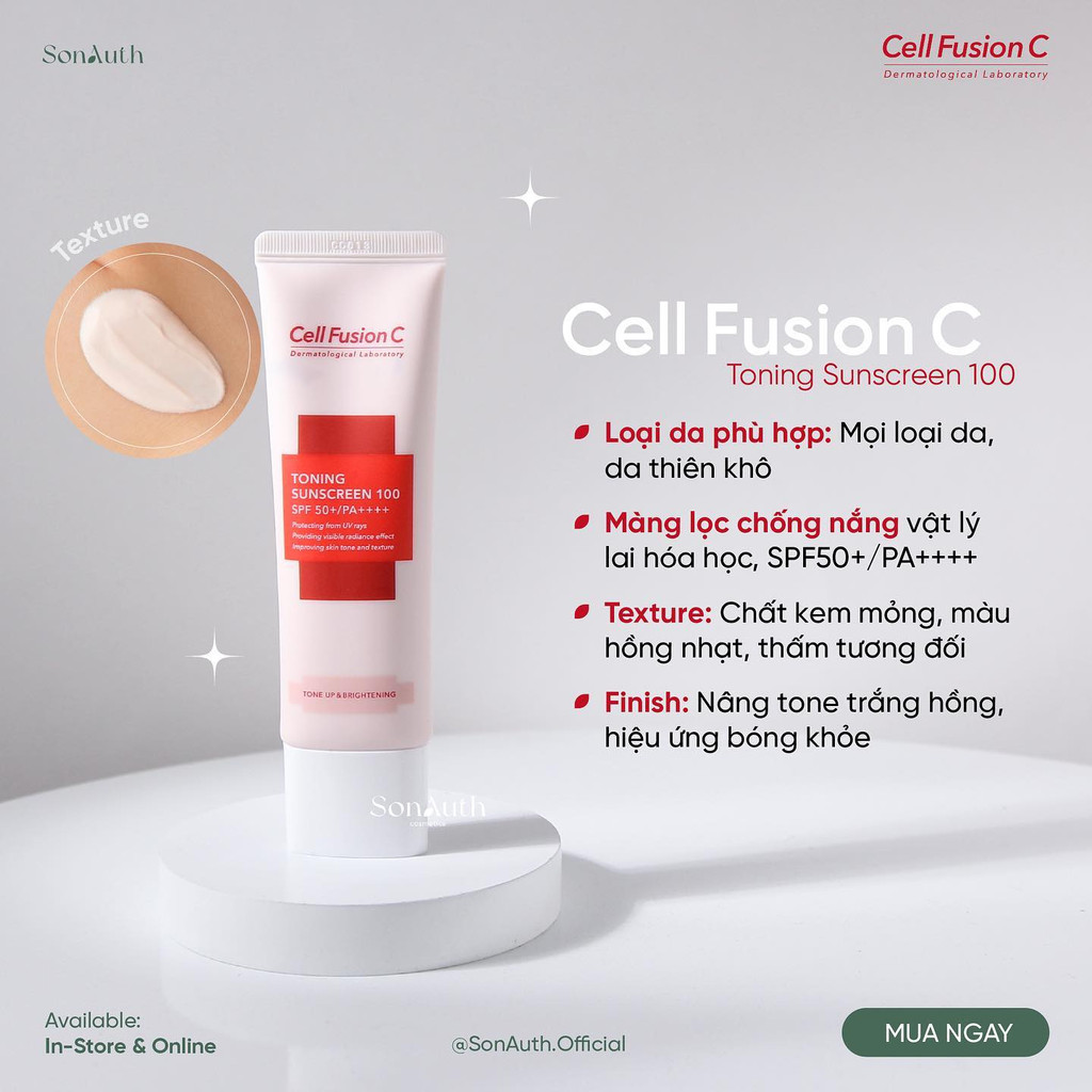 Kem chống nắng Cell Fusion C Toning Suncreen 100 SPF50+ PA+++