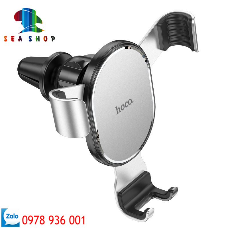 Giá đỡ điện thoại trên oto thông minh Hoco - Kẹp cửa gió chắc chắn - Cơ cấu tự động, không cần cắm nguồn điện