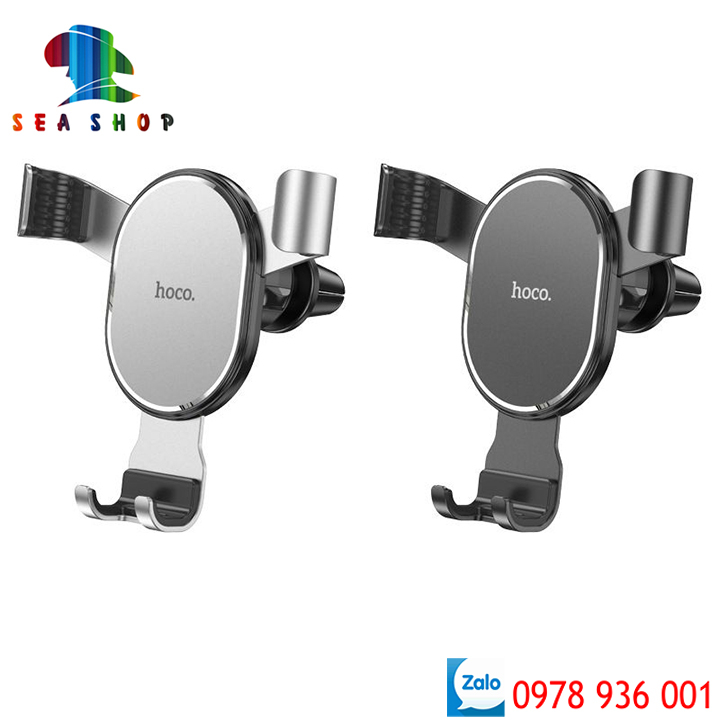 Giá đỡ điện thoại trên oto thông minh Hoco - Kẹp cửa gió chắc chắn - Cơ cấu tự động, không cần cắm nguồn điện