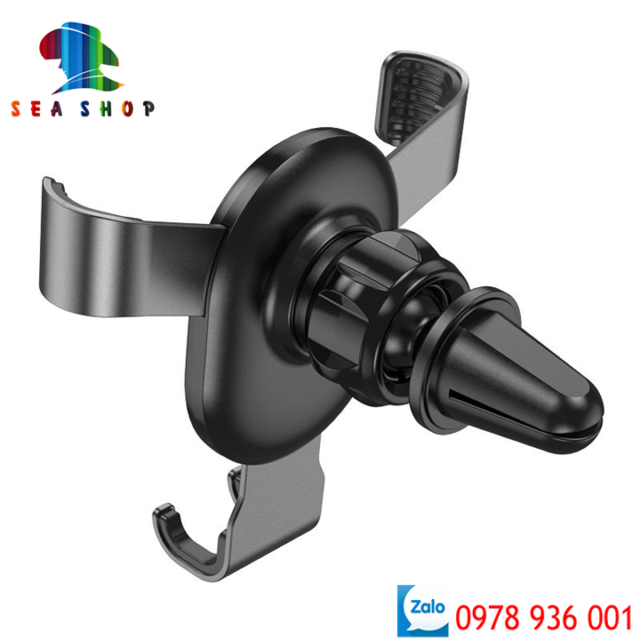 Giá đỡ điện thoại trên oto thông minh Hoco - Kẹp cửa gió chắc chắn - Cơ cấu tự động, không cần cắm nguồn điện