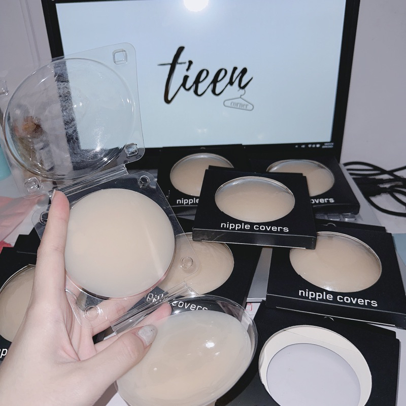 Miếng dán ngu.c ti silicon nhiệt tự thân KHÔNG KEO nipple covers size to tieencorner 231