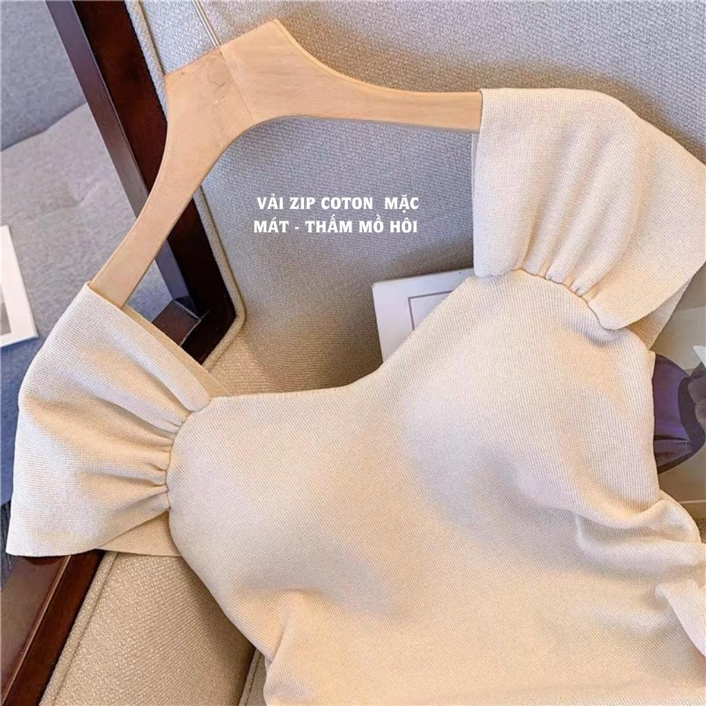 Áo nữ, áo thun dáng ôm , Áo thun Quảng Châu có đệm ngực mẫu trơn thời trang mùa hè siêu xinh dành cho nữ