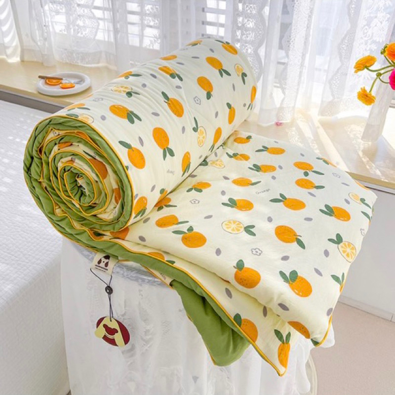 Chăn hè cotton Đũi Xơ Đậu Nành phong cách Hàn Quốc cao cấp - CH171