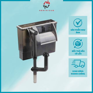 Lọc Thác Sunsun HBL Treo Thành Bể Có Hút Mặt Lọc Váng-Thuỷ Sinh Geminious