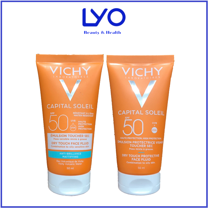 Kem chống nắng Vichy SPF 50 UVA +UVB Ideal Soleil Mattifying Face Fluid Dry Touch 50ml.