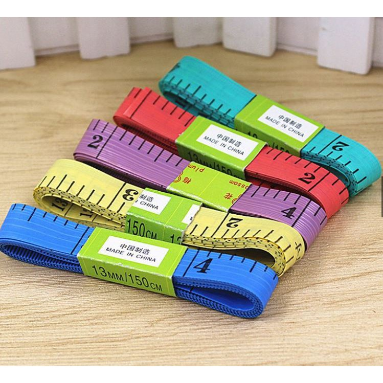 Thước Dây Đo 3 Vòng 150cm, Thước Đo May Vá Vòng Eo, May Đồ Nhiều Màu, Thước Dây Mini Đo Chính Xác