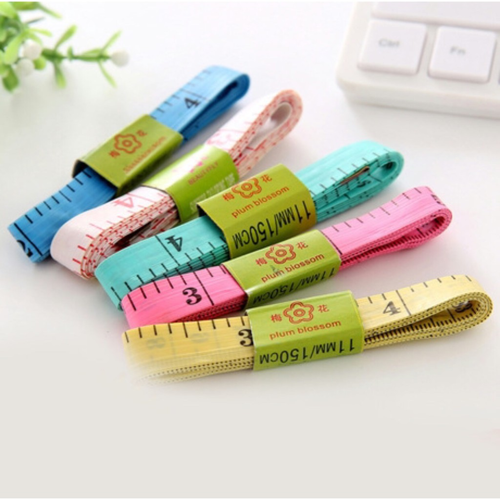 Thước Dây Đo 3 Vòng 150cm, Thước Đo May Vá Vòng Eo, May Đồ Nhiều Màu, Thước Dây Mini Đo Chính Xác