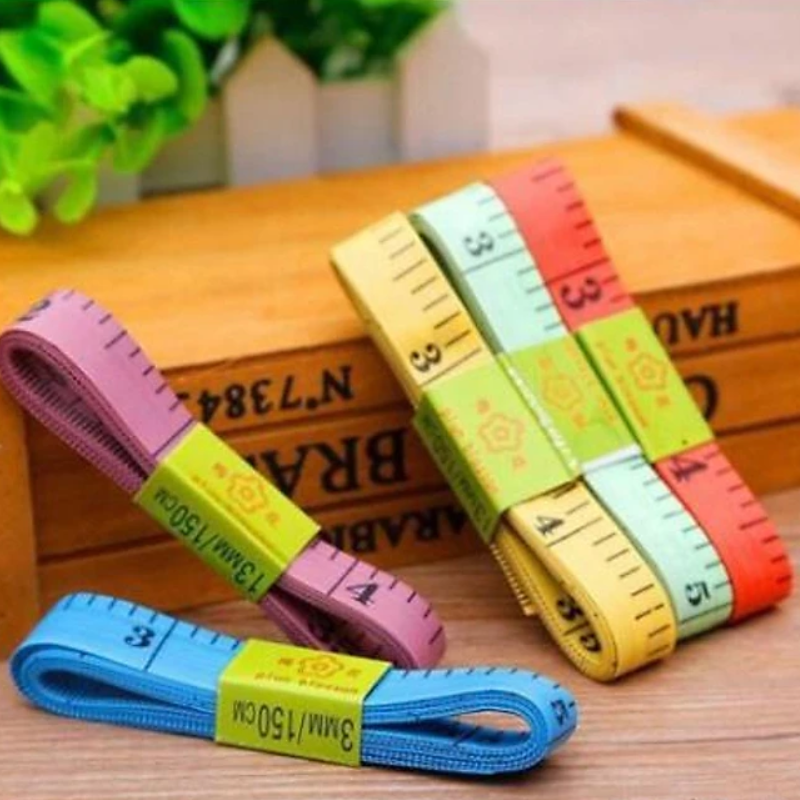 Thước Dây Đo 3 Vòng 150cm, Thước Đo May Vá Vòng Eo, May Đồ Nhiều Màu, Thước Dây Mini Đo Chính Xác