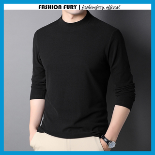 Áo thun giữ nhiệt nam dài tay cổ cao 5 phân, áo giữ nhiệt nam lót nỉ dày dặn - Fashion Fury